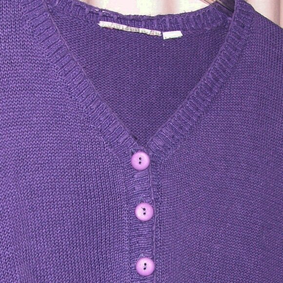 Vtg International Sportswear Oversized Knit Sweater Tunic TOP, Size 2X-3X Purple - Picture 2 of 6